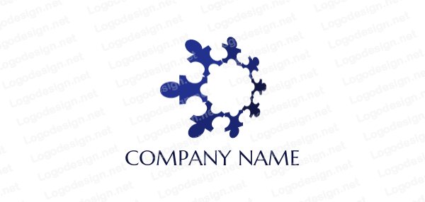 Lattice Logo - jigsaw puzzle people forming lattice. Logo Template by LogoDesign.net