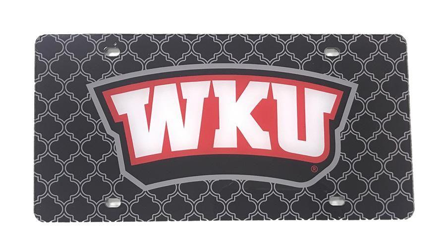 Lattice Logo - WKU- Western Kentucky License Plate Lattice Logo- Alumni Hall