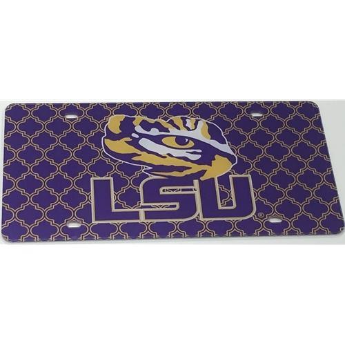 Lattice Logo - LSU License Plate Lattice Logo