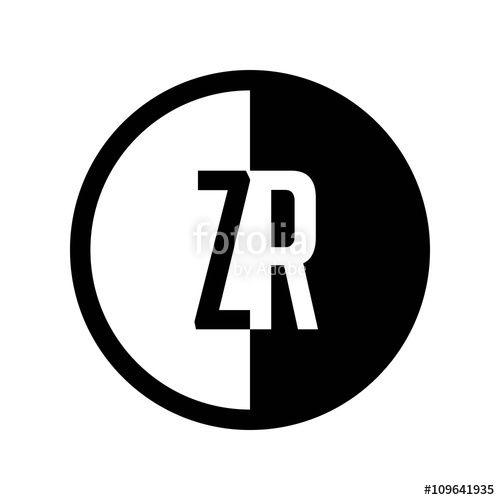 ZR Logo - INITIAL CIRCLE HALF LOGO ZR