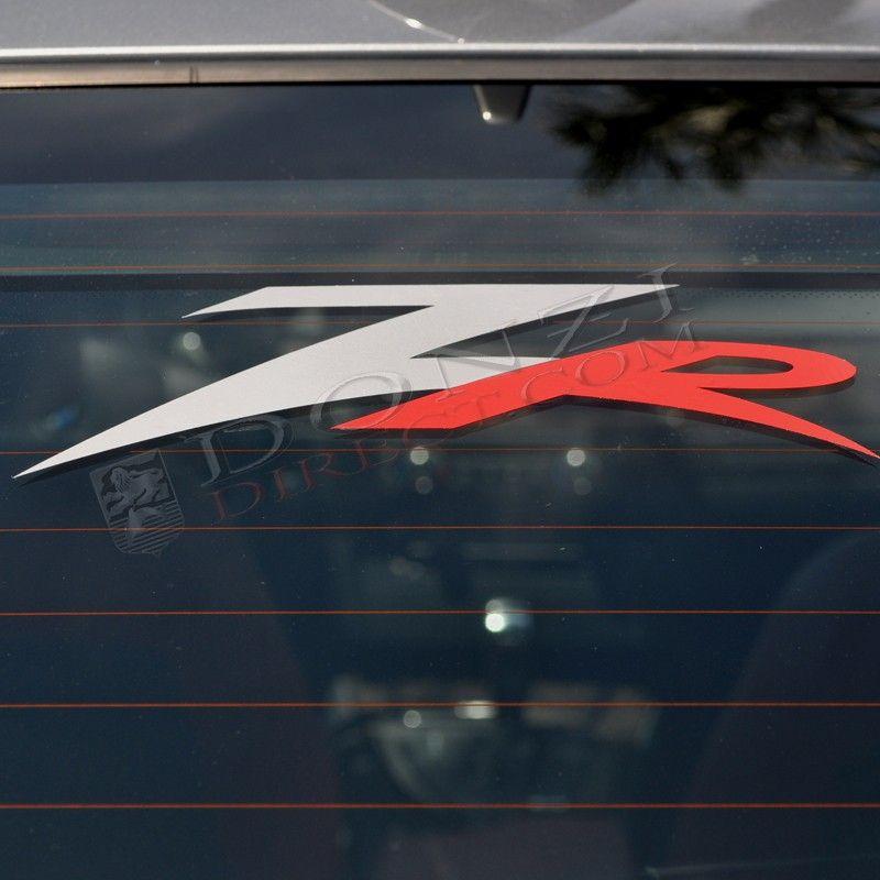 ZR Logo - Donzi ZR Logo, Silver/Red Vinyl Decal - 8