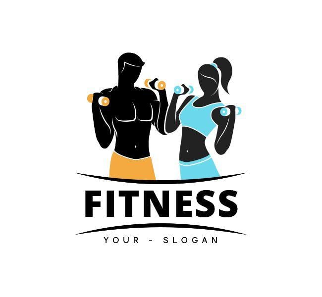Gym Logo - Fitness Gym Logo & Business Card Template Design Love