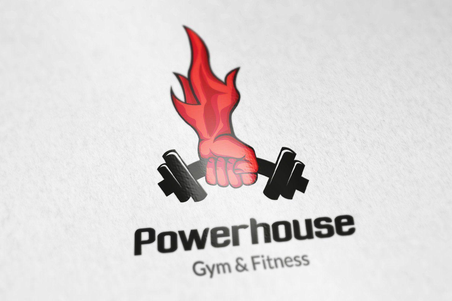 Gym Logo - Powerhouse gym logo ~ Logo Templates ~ Creative Market