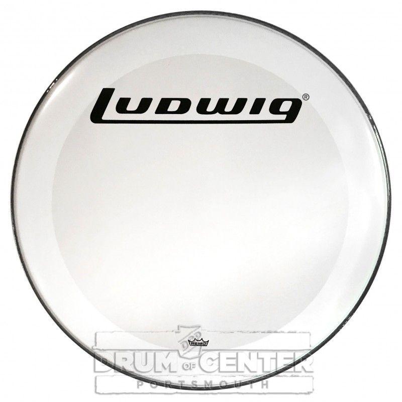 Ludwig Logo - Ludwig Bass Drum Logo Head : 24 Powerstroke 3 Smooth White W Block