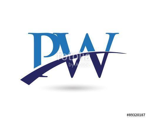 PW Logo - PW Logo Letter Swoosh