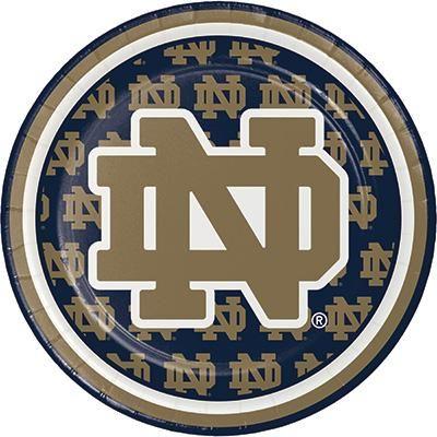 Dame Logo - Notre Dame Small Plate | Tailgate | Graduation | Birthday ...