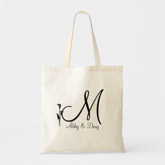 Callilly Logo - DIY Calla lily logo with monogram Tote Bag