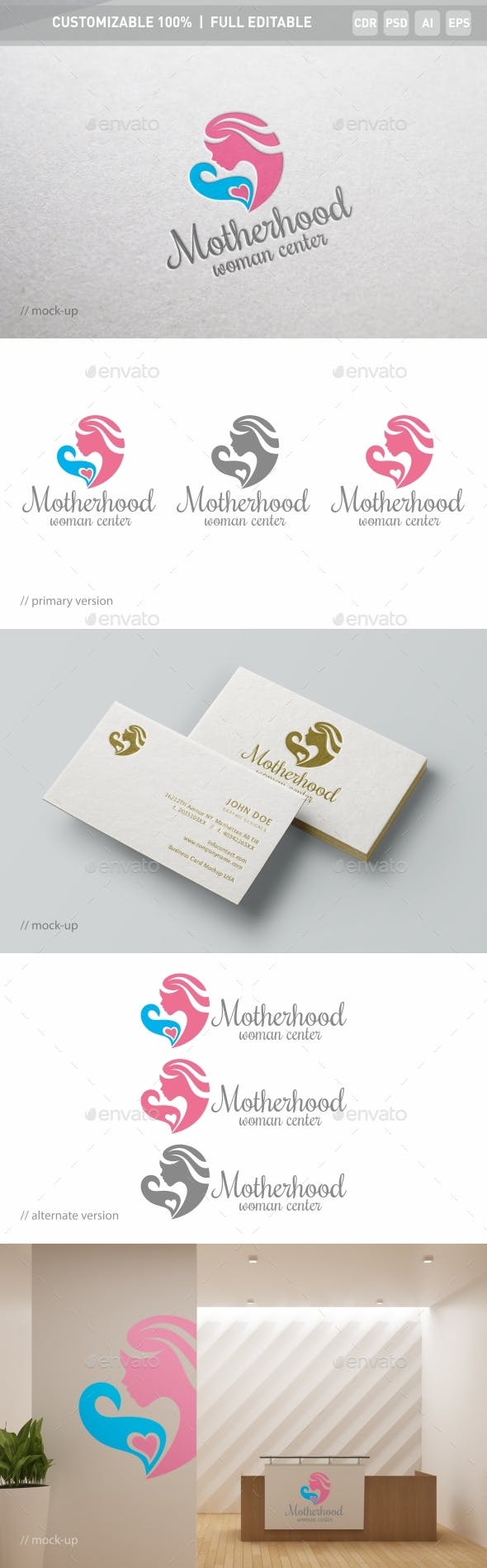 Motherhood Logo - Motherhood Logo Template by ukido | GraphicRiver