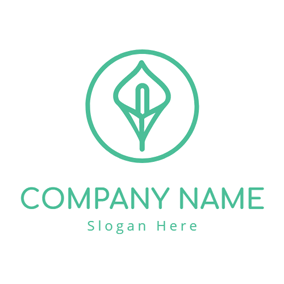 Callilly Logo - Green Calla Lily logo design | Flower Logo | Logos, Flower logo ...