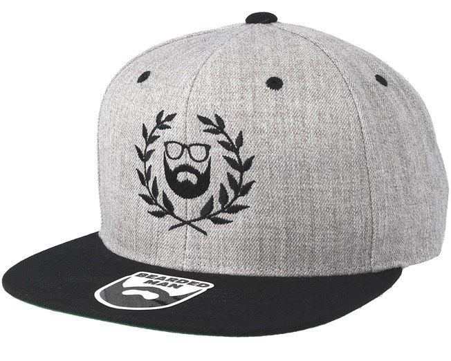 Caesar Logo - Caesar Logo Grey/Black Snapback - Bearded Man caps | Hatstore.co.uk