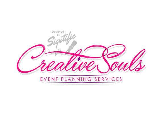 Fuchsia Logo - Small business logo, custom events planning logo design, pink logo ...