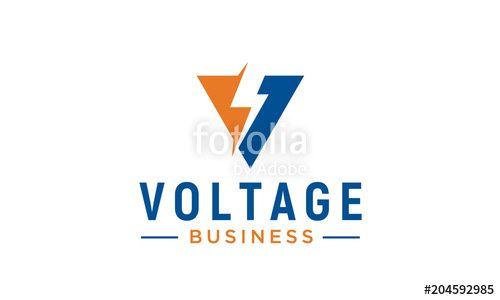 Voltage Logo - Voltage / Initial V logo design inspiration Stock image and royalty