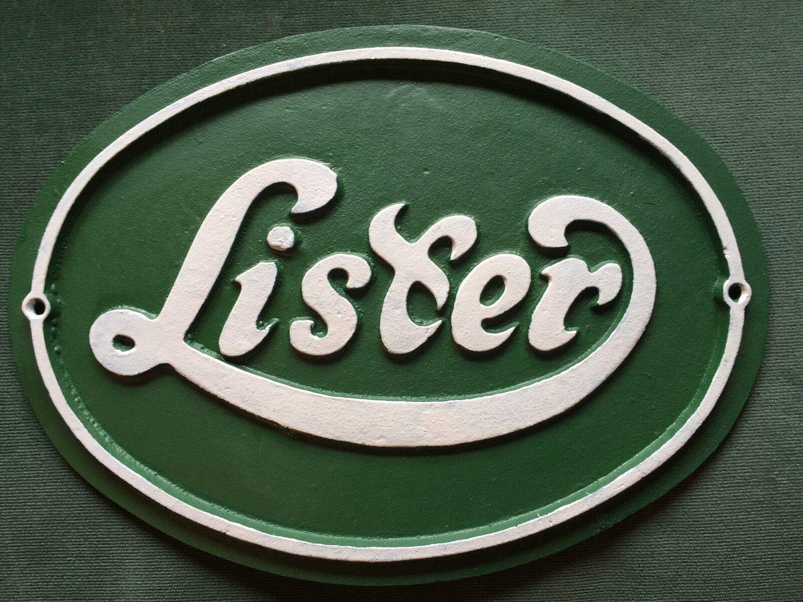 Lister Logo - LISTER Farm Machinery Cast Sign 22.5cm Garage Workshop Man Cave ...