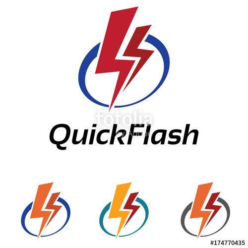 Voltage Logo - Quick Flash Thunder Storm High Voltage Logo Symbol