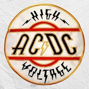 Voltage Logo - AC/DC High Voltage Logo Embroidered Big Patch Album Cover for Back ...