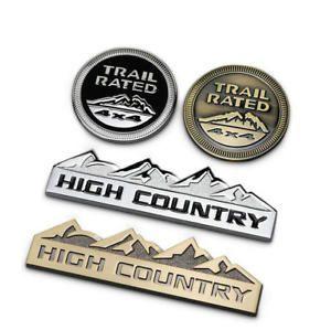 Gold-Rated Logo - Chrome/Gold Alloy HIGH COUNTRY Car Sticker TRAIL RATED Decal Emblem ...