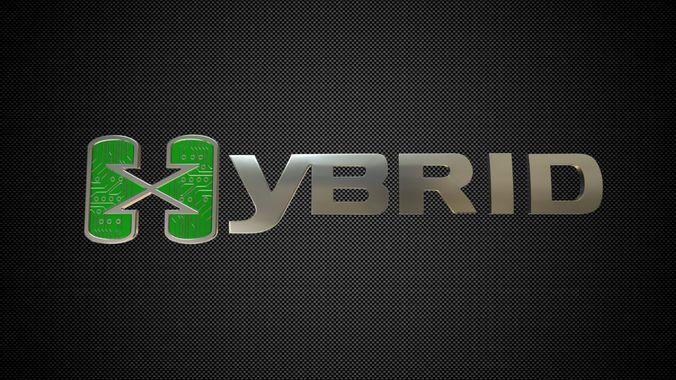 Hybrid Logo - 3D hybrid logo 2 | CGTrader