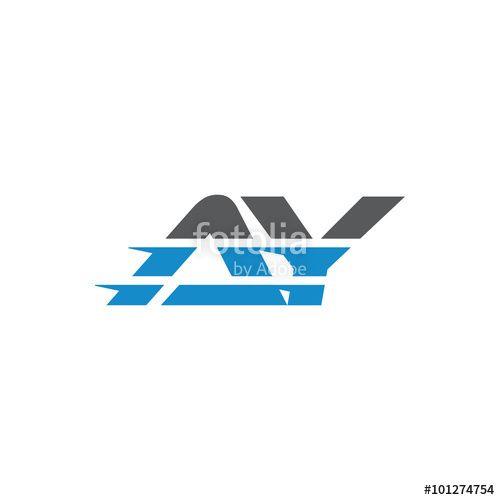 Ay Logo - Simple Modern Dynamic Letter Initial Logo ay Stock image