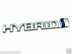 Hybrid Logo - HYBRID Badge Emblem 3D ABS Chrome Logo Car Sticker Toyota