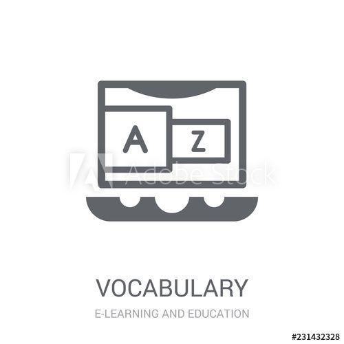 Vocabulary Logo - Vocabulary icon. Trendy Vocabulary logo concept on white background ...