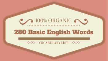 Vocabulary Logo - 280 Basic English Words Logo - MyEnglishTeacher.eu Blog