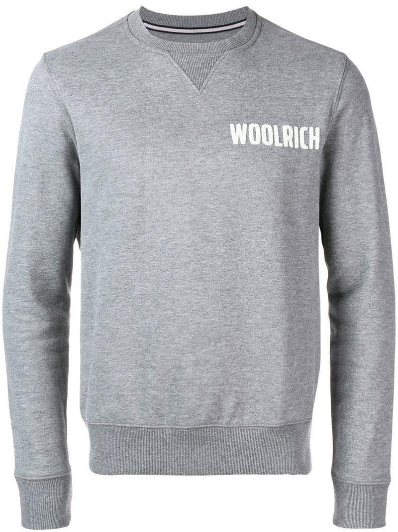 Woolrich Logo - Woolrich Logo Sweatshirt in Gray for Men