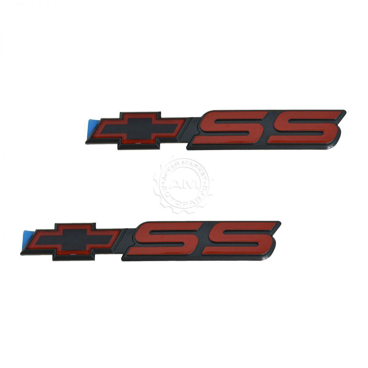 S10 Logo - OEM Emblem Nameplate Red SS Bow Tie Pair Set For 94 04 Chevy S10