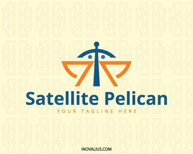 Pelican Logo - Satellite Pelican Logo Design For Sale | Inovalius