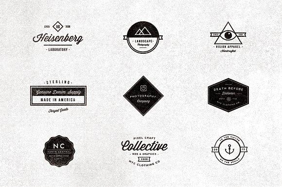 Typographic Logo - 9 Vintage Typographic Logos ~ Logo Templates ~ Creative Market