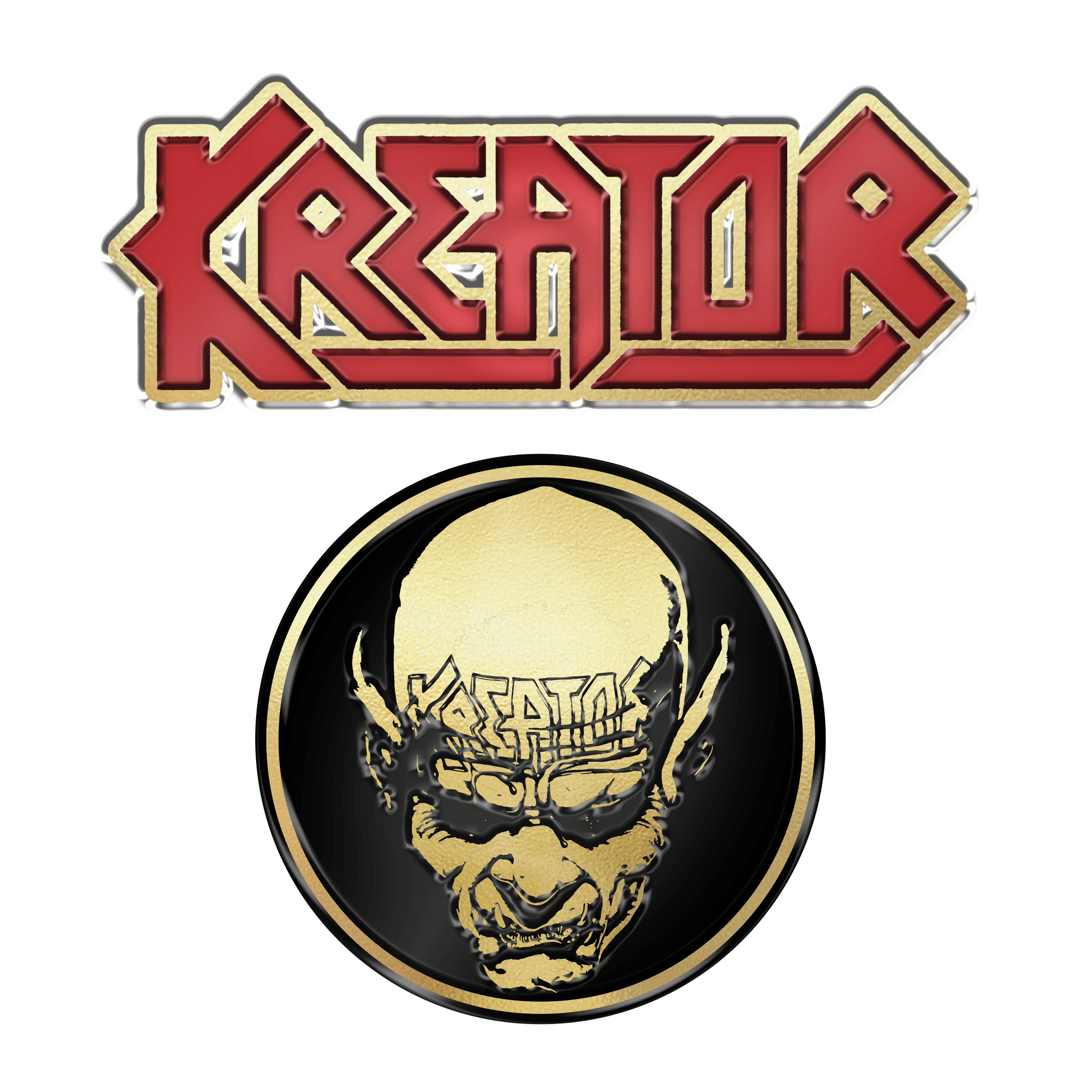 Von Logo - Kreator - der offizielle Shop - Skull n Logo - Kreator - 2er Pin Set