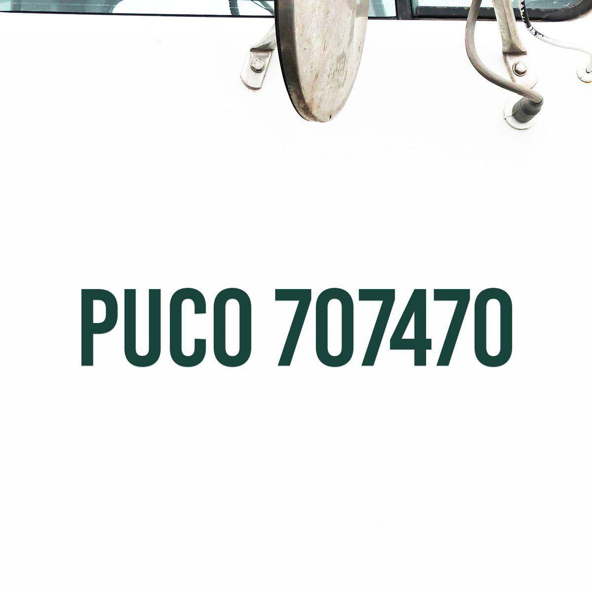 PUCO Logo - PUCO Number Decal, (Set of 2) – Semi Decals