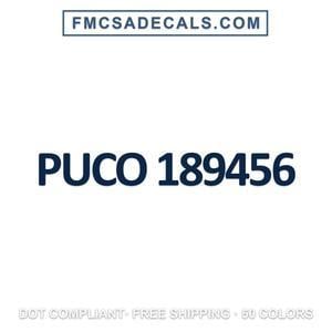 PUCO Logo - PUCO Number Truck Decal (Set of 2) – FMCSA Decals