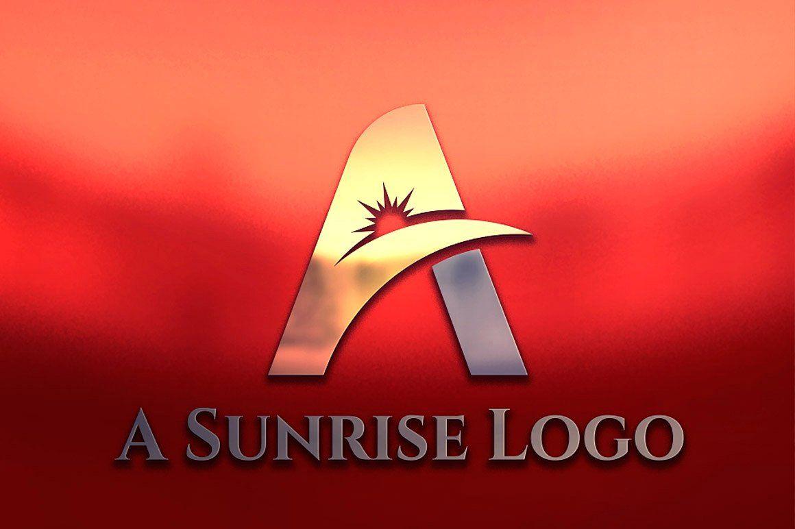 Rise Logo - Elegant A Letter Sun Rise Logo ~ Logo Templates ~ Creative Market
