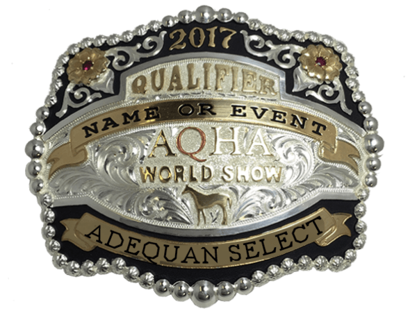 Adequan Logo - Qualifier Adequan Select World Show Buckle