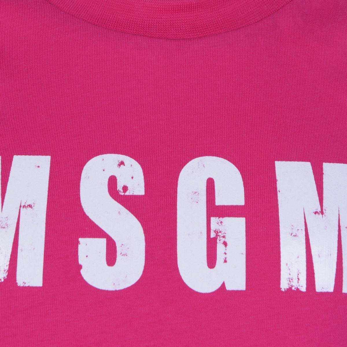 Fuchsia Logo - MSGM Girls Fuchsia Logo Vest Top
