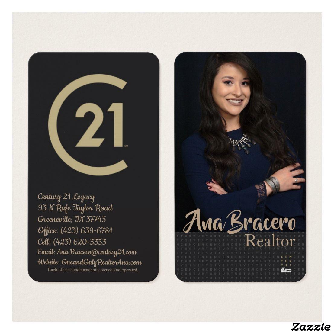 CENTURY21.com Logo - Profile Card | Real Estate | Business card design, Business Cards ...