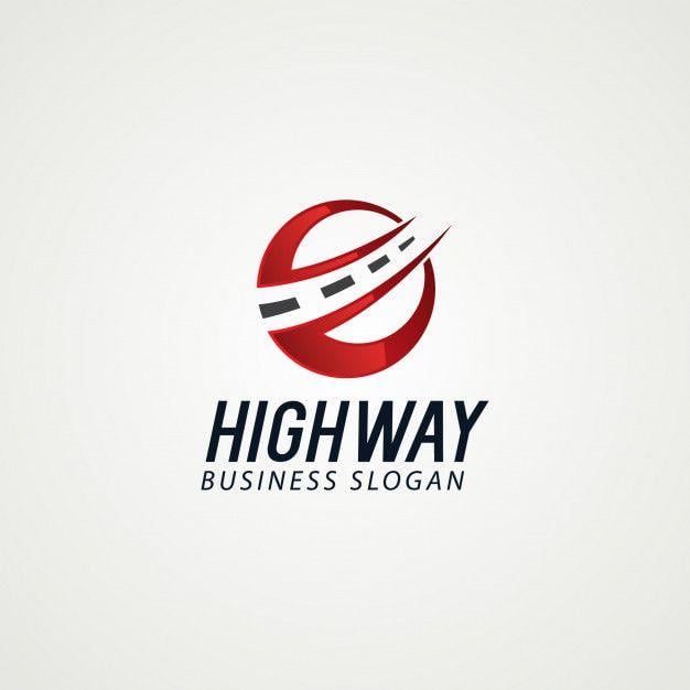 Highway Logo - Abstract highway logo Vector | Premium Download