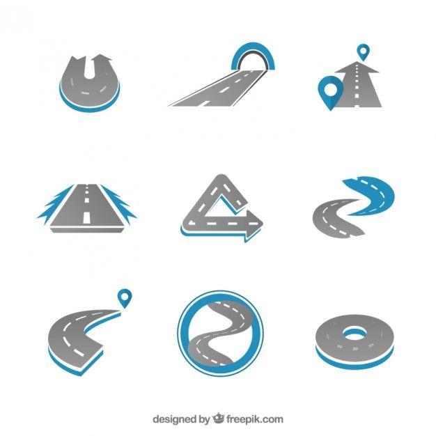 Highway Logo - Variety of road logos Vector