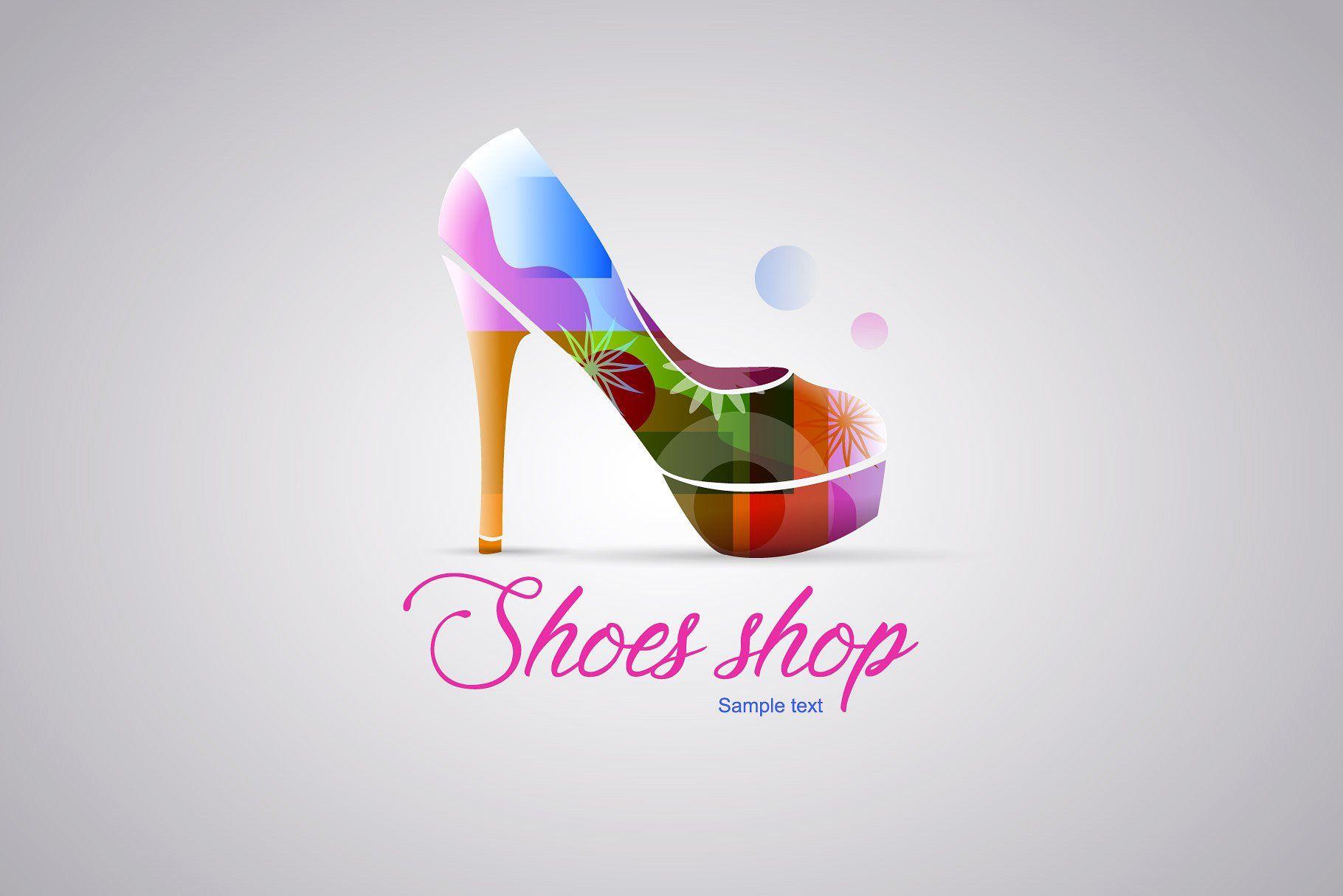 Shoes Logo - Logo shoes woman shop ~ Logo Templates ~ Creative Market