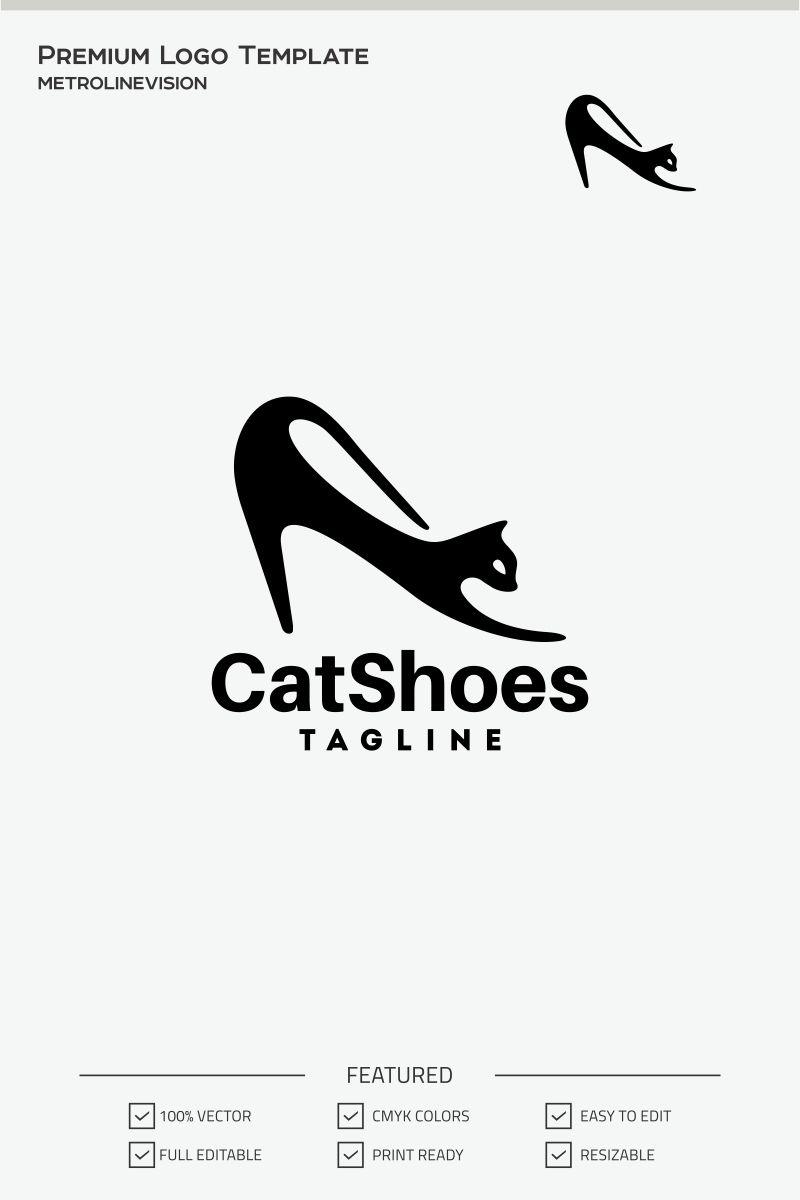 Shoes Logo - Cat Shoes Logo Template #70861