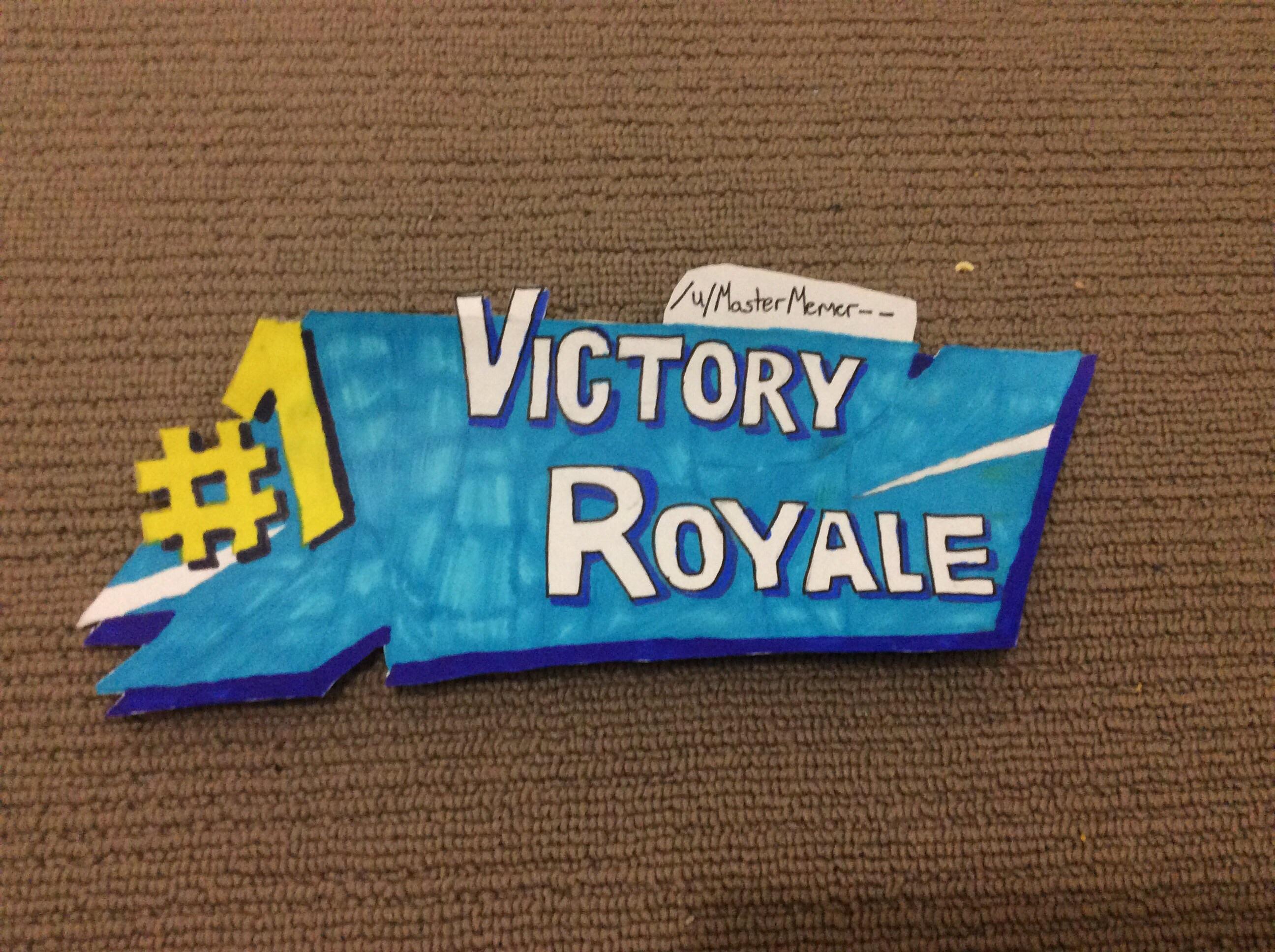 Royale Logo - I attempted to draw the Victory Royale logo