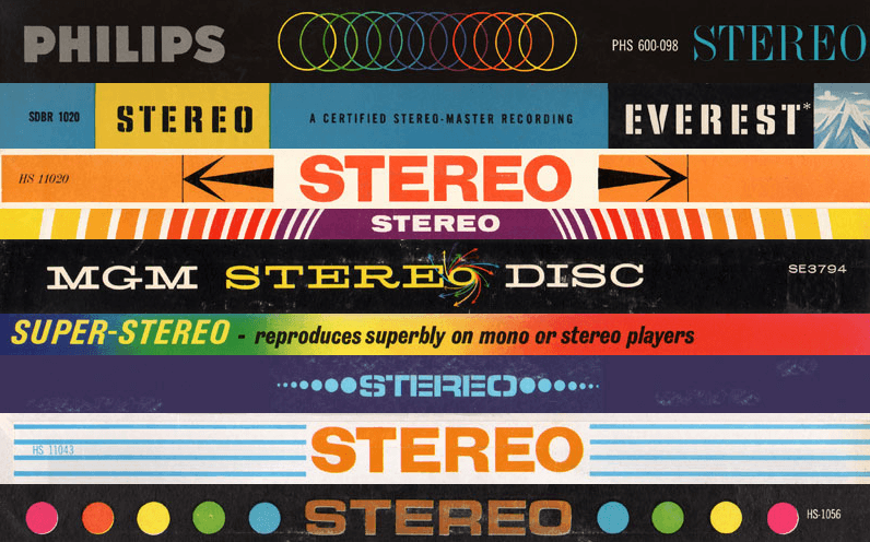 Stereo Logo - Stereo Stack A collection of 'Stereo' logos from old album covers ...