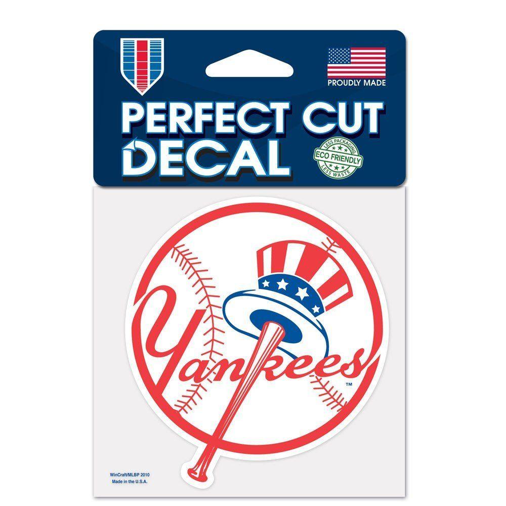 Yankes Logo - Amazon.com : WinCraft New York Yankees Logo Die Cut 4x4 Decals ...