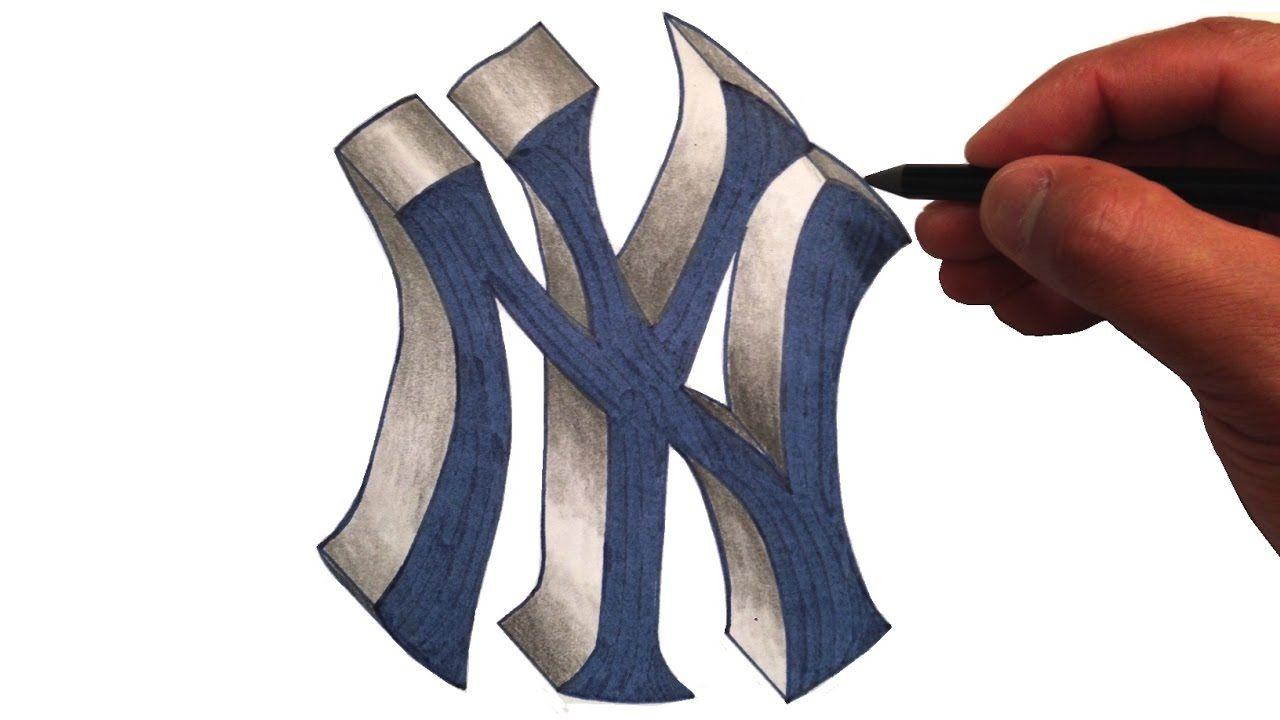 Yankes Logo - How to Draw the Yankees Logo in 3D - YouTube