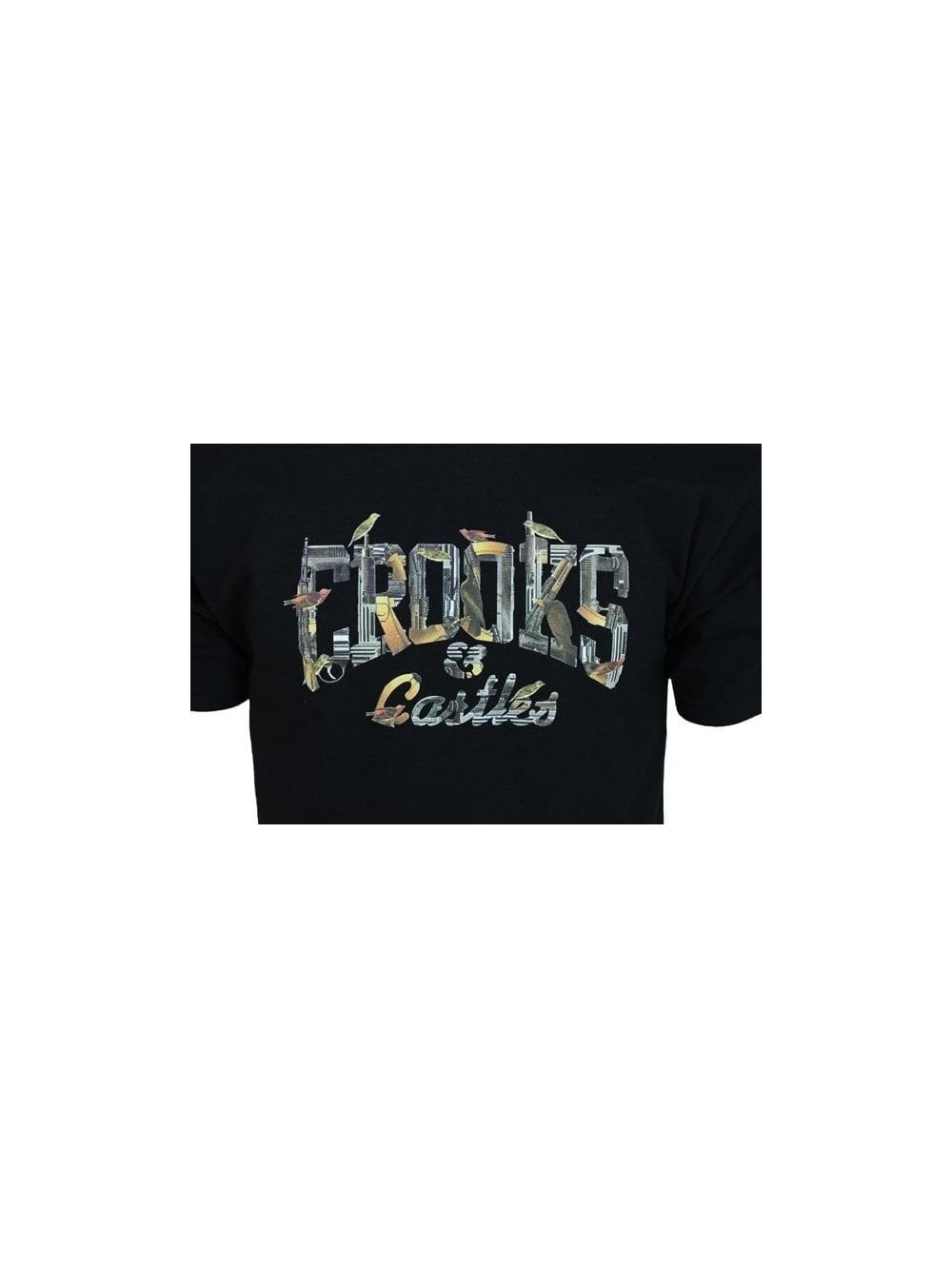 Firearm Logo - Crooks and Castles Firearm Core Logo T.Shirt in Black - Northern Threads