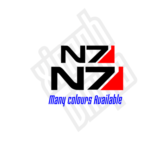 N7 Logo - Mass Effect N7 Vinyl Sticker Decal Logo Renegade Paragon Morality