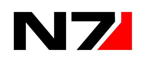 N7 Logo - Mass Effect 2 N7 Decal Black Red