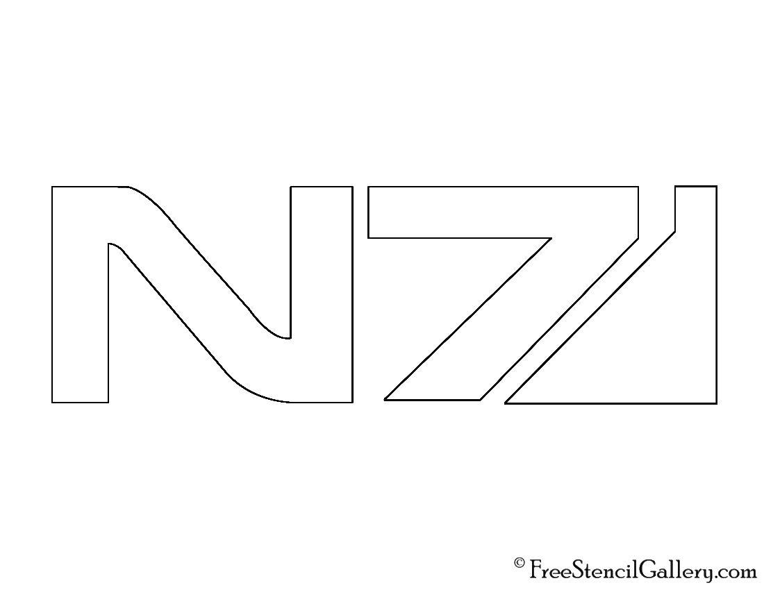 N7 Logo - Mass Effect N7 Logo Stencil | Free Stencil Gallery