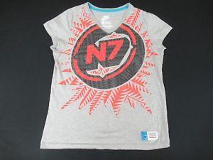 N7 Logo - NIKE - N7 LOGO - V-NECK - LARGE - GRAY WOMENS T-SHIRT- R666 | eBay