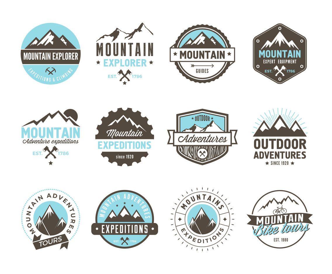 Adventure Logo - Mountain Adventure And Expedition Logo Badges Vector Vector Art ...